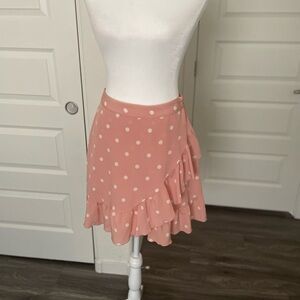 LC Lauren Conrad Pink Polka Dot Skirt Sz S